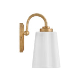 Connie 2 Light Vanity, Rustic Brass with Opal Glass