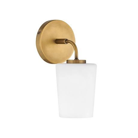 Wyatt Wall Sconce 11", Legacy Brass with Milk Glass