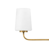 Wyatt 3 Light Vanity, Legacy Brass with Milk Glass