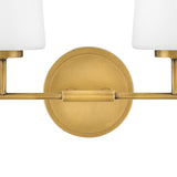 Wyatt 4 Light Vanity, Legacy Brass with Milk Glass