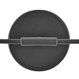 Wyatt 2 Light Vanity, Black with Milk Glass