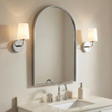 Wyatt Wall Sconce 11", Chrome with Milk Glass