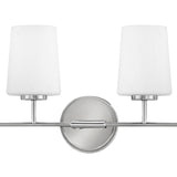 Wyatt 4 Light Vanity, Chrome with Milk Glass