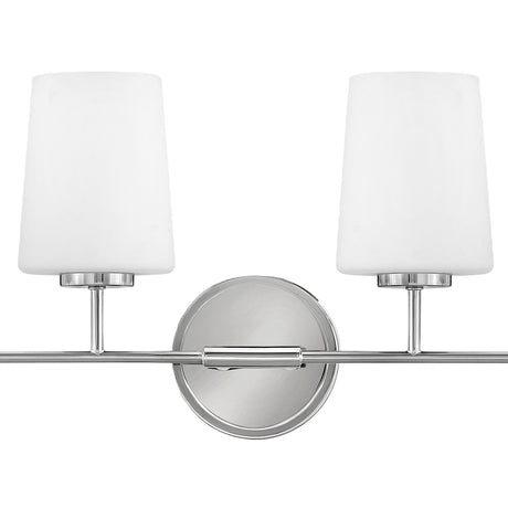 Wyatt 4 Light Vanity, Chrome with Milk Glass