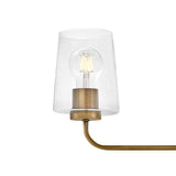 Wyatt 4 Light Vanity, Legacy Brass with Clear Glass