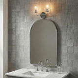 Wyatt 2 Light Vanity, Chrome with Clear Glass