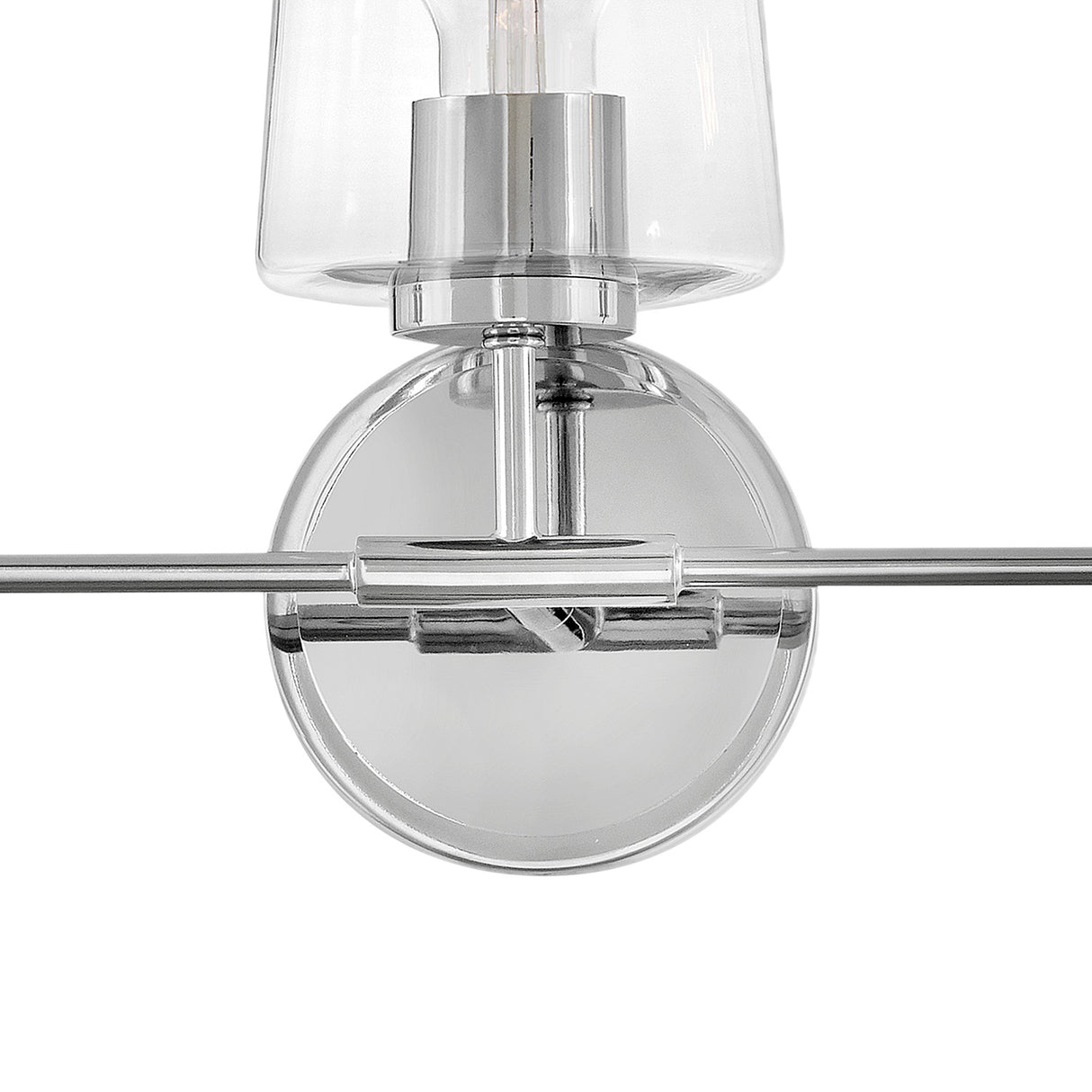 Wyatt 3 Light Vanity, Chrome with Clear Glass