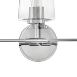 Wyatt 3 Light Vanity, Chrome with Clear Glass