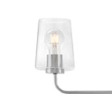 Wyatt 3 Light Vanity, Chrome with Clear Glass