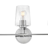 Wyatt 3 Light Vanity, Chrome with Clear Glass