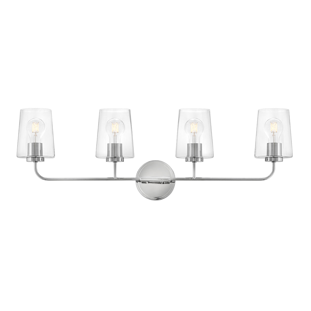 Wyatt 4 Light Vanity, Chrome with Clear Glass