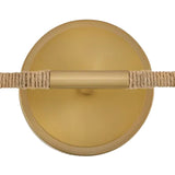 Wyatt 2 Light Vanity, Satin Brass with Natural Rope