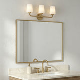 Wyatt 3 Light Vanity for Transitional home with White Textured Walls