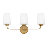 Wyatt 3 Light Vanity, Satin Brass with Natural Rope