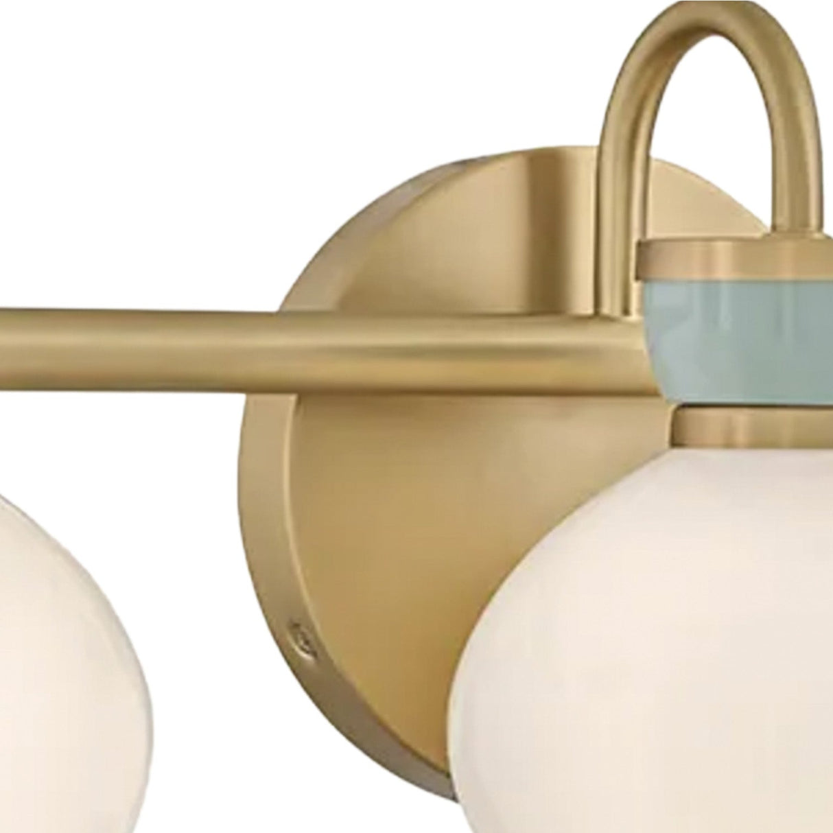 Piper 3 Light Vanity, Satin Brass and Aquaverde