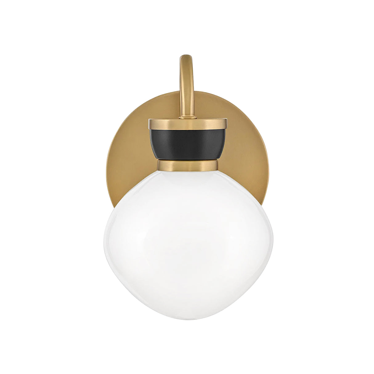 Piper Wall Sconce 9", Satin Brass and Black