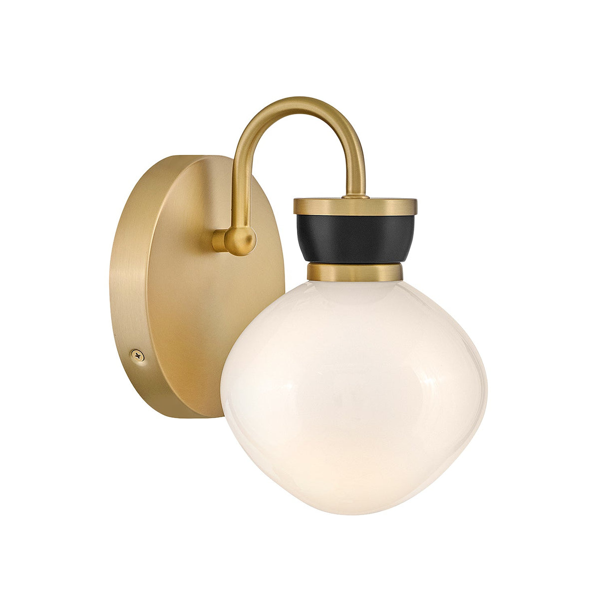 Piper Wall Sconce 9", Satin Brass and Black