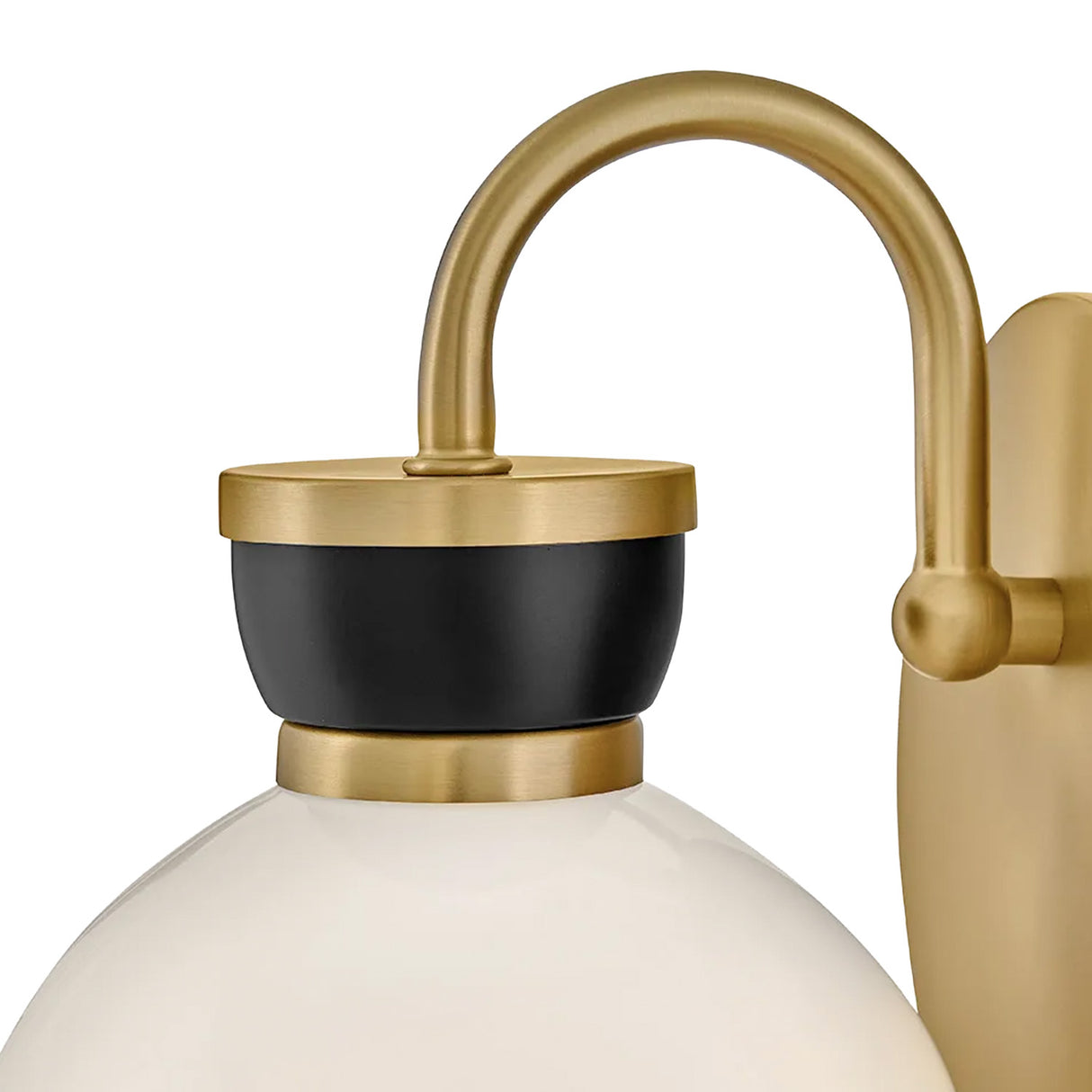 Piper Wall Sconce 9", Satin Brass and Black