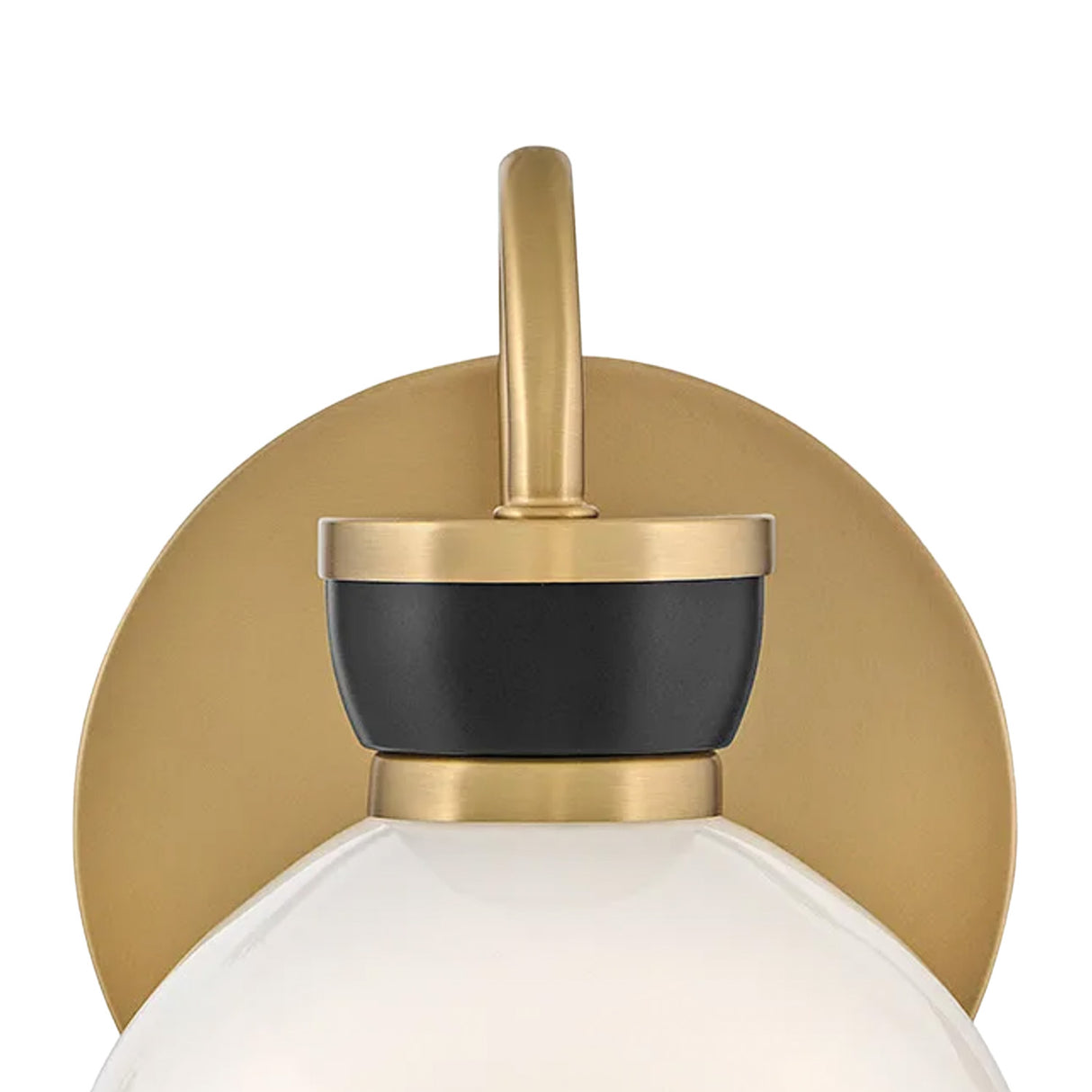 Piper Wall Sconce 9", Satin Brass and Black