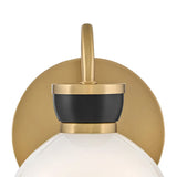 Piper Wall Sconce 9", Satin Brass and Black