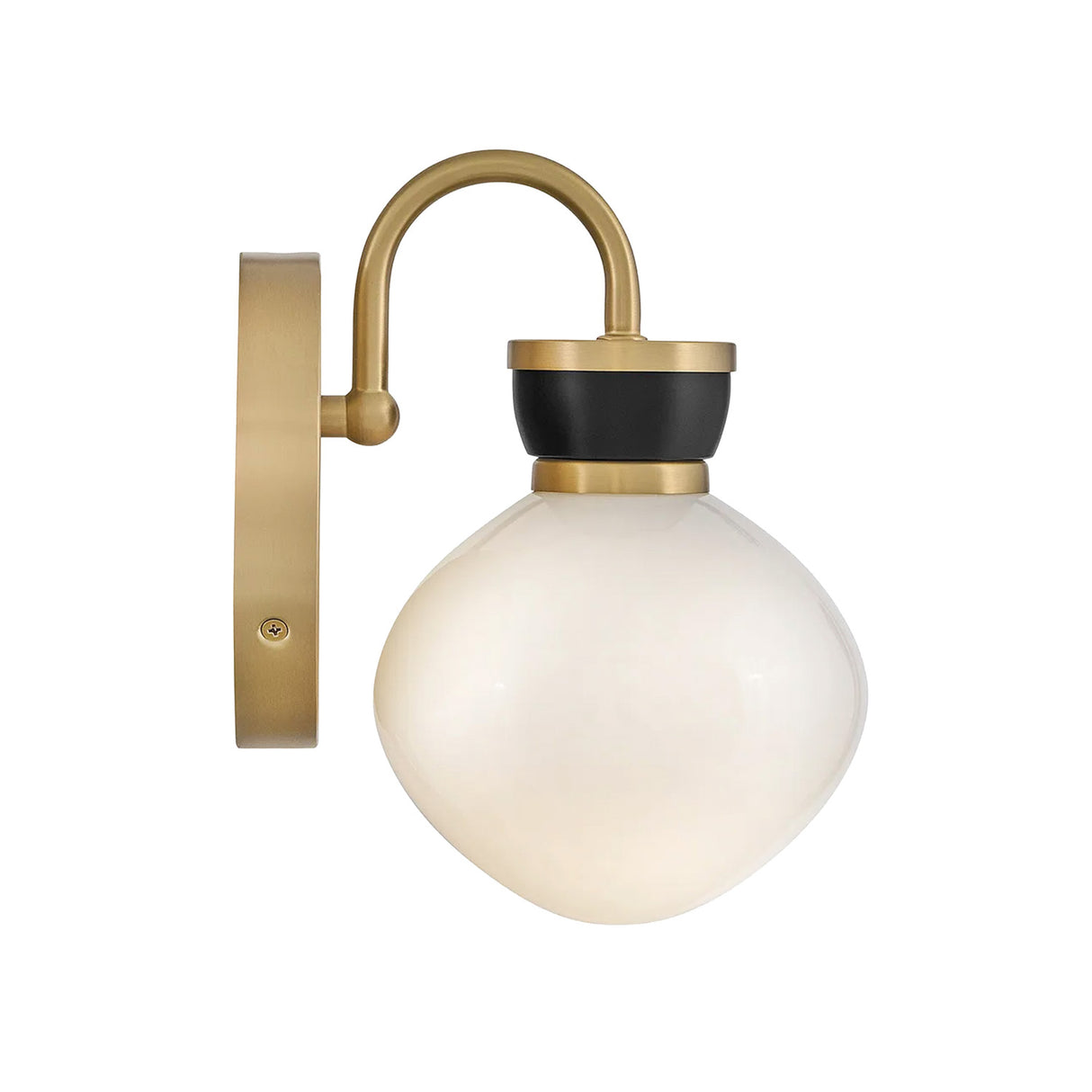 Piper Wall Sconce 9", Satin Brass and Black