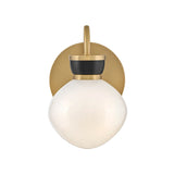 Piper Wall Sconce 9", Satin Brass and Black