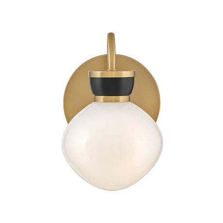 Piper Wall Sconce 9", Satin Brass and Black