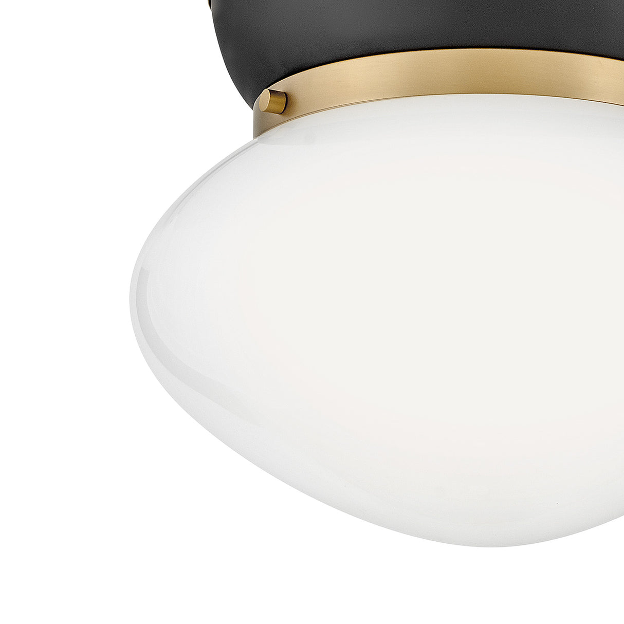 Piper Flush Mount 12", Satin Brass and Black