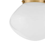 Piper Small Pendant 10", Satin Brass and Aquaverde