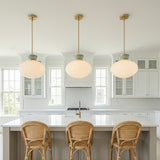 Piper Medium Pendant 15" for Coastal home with White Siding