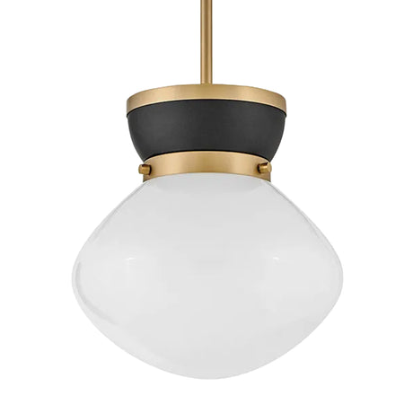 Piper Small Pendant 10", Satin Brass and Black