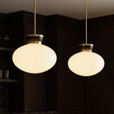 Piper Medium Pendant 15" for Modern home with Dark Brown Wood