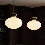 Piper Medium Pendant 15" for Modern home with Dark Brown Wood