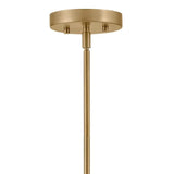 Alder Pendant 15", Satin Brass with Milk Glass