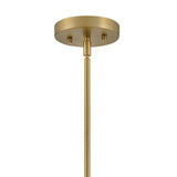 Nyra Pendant 16", Satin Brass and Eucalyptus Green