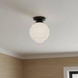 Irving Medium Flush Mount 12" for Modern home with White Walls