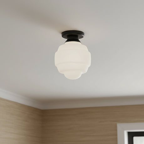 Irving Medium Flush Mount 12" for Modern home with White Walls