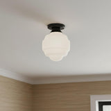 Irving Medium Flush Mount 12", Black