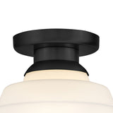 Irving Medium Flush Mount 12", Black