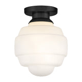 Irving Medium Flush Mount 12", Black