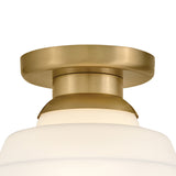 Irving Medium Flush Mount 12", Satin Brass