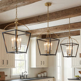 Langford Medium Lantern Pendant 12" for Modern Farmhouse home with White Shiplap