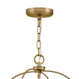 Langford Medium Lantern Pendant 12", Black and Satin Brass
