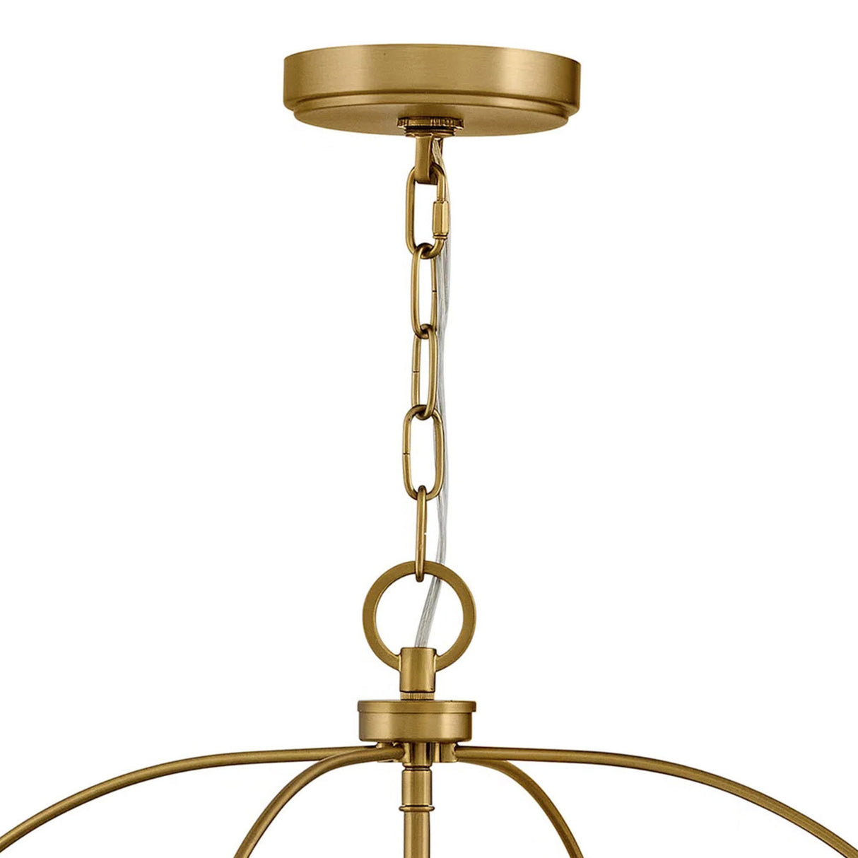 Langford Large Lantern Pendant 16", Black and Satin Brass