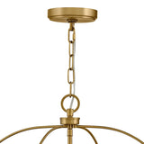 Langford Large Lantern Pendant 16", Black and Satin Brass