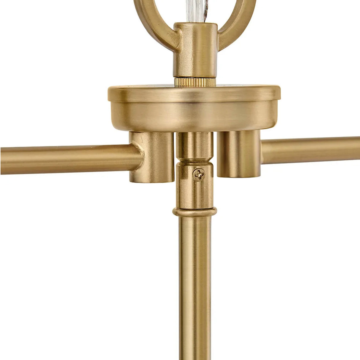 Langford Linear Lantern Pendant 40", Black and Satin Brass