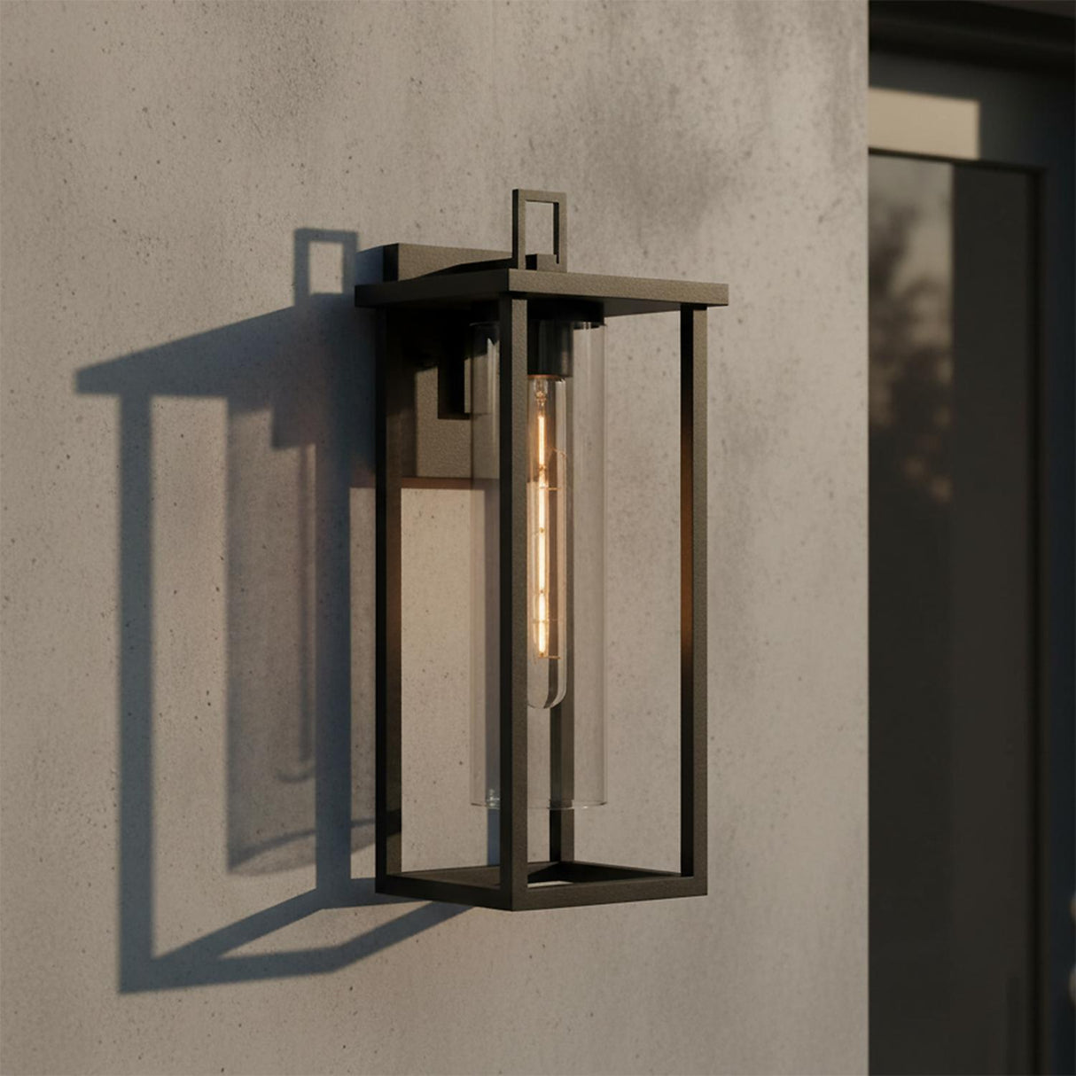Sinclair Outdoor Wall Light, Medium 17" Black