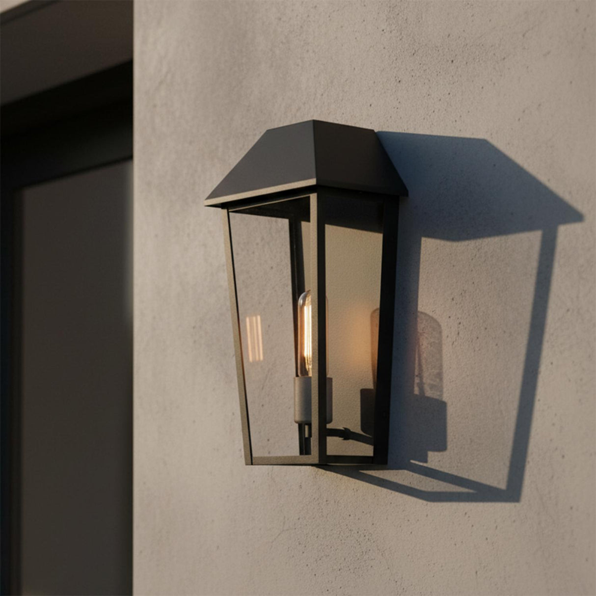 Lorimor Outdoor Wall Light, Medium 15" Black