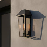 Lorimor Outdoor Wall Light, Medium 15" Black