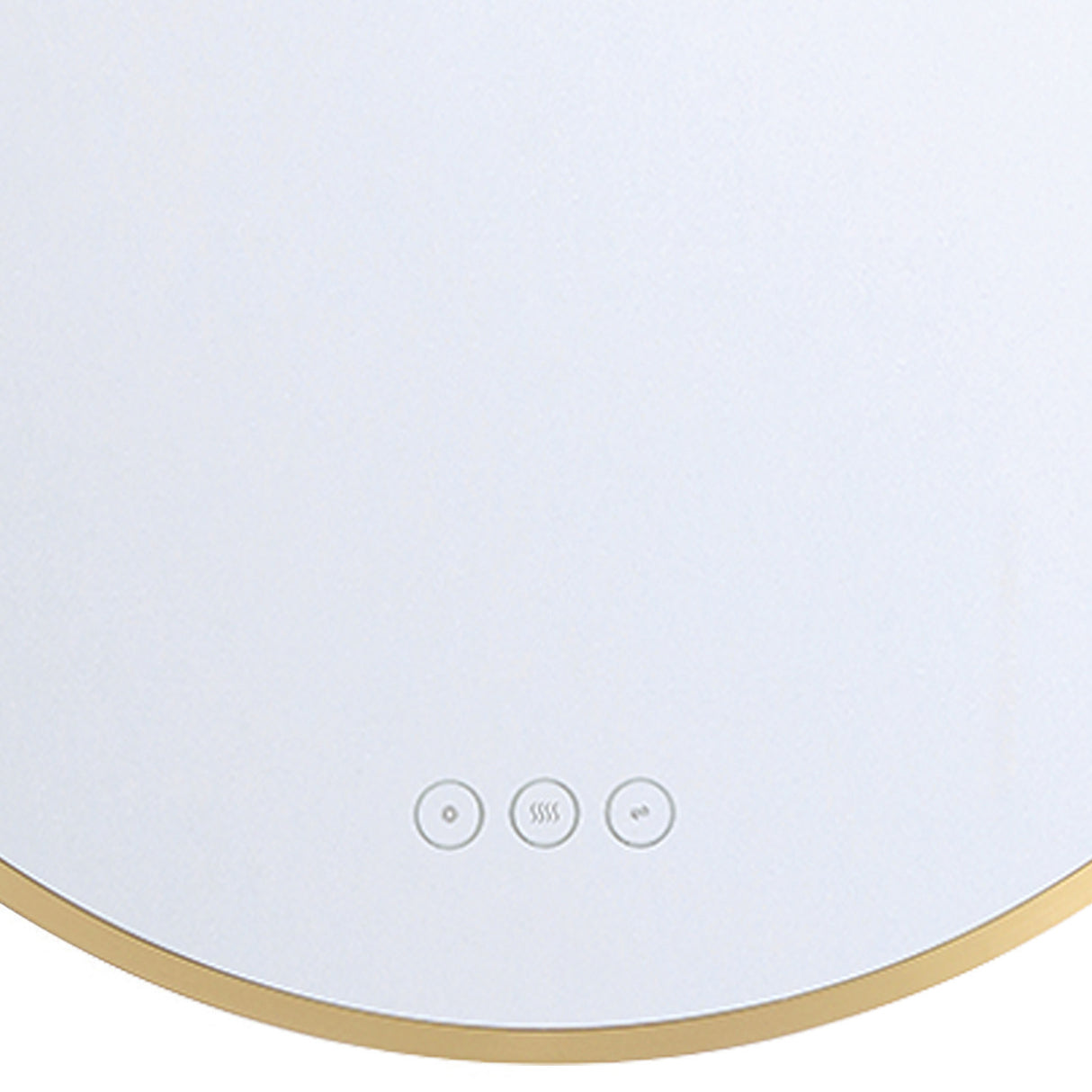 Palmer Medium LED Oval Mirror 21" x 39", Satin Brass and Alabaster